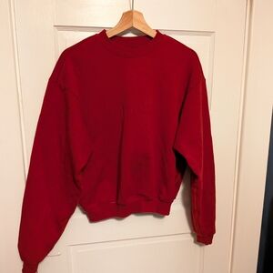 SKIMS Women's Vibrant Red Crewneck Sweater